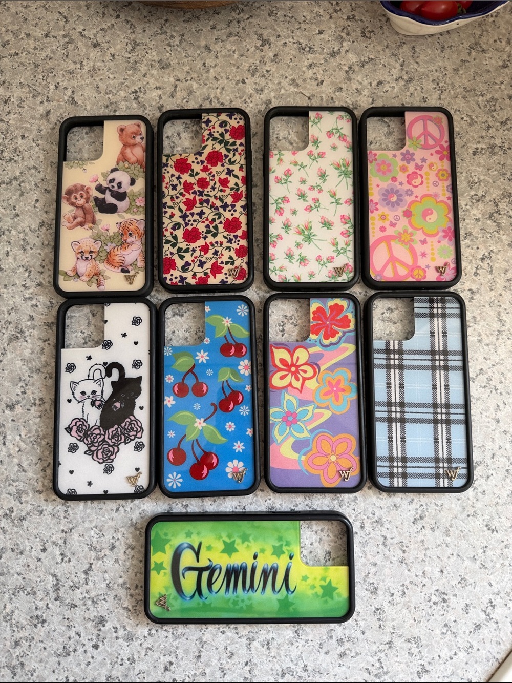 iPhone 12 Pro Patterned Phone Case Collection - Pink, Blue, Green, Cream, Black